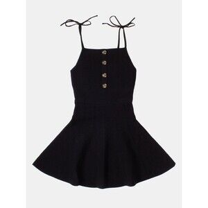 Nev & Lizzie Girl's Button Front Fit Flare Skater Shoulder Tie Tank Dress 16